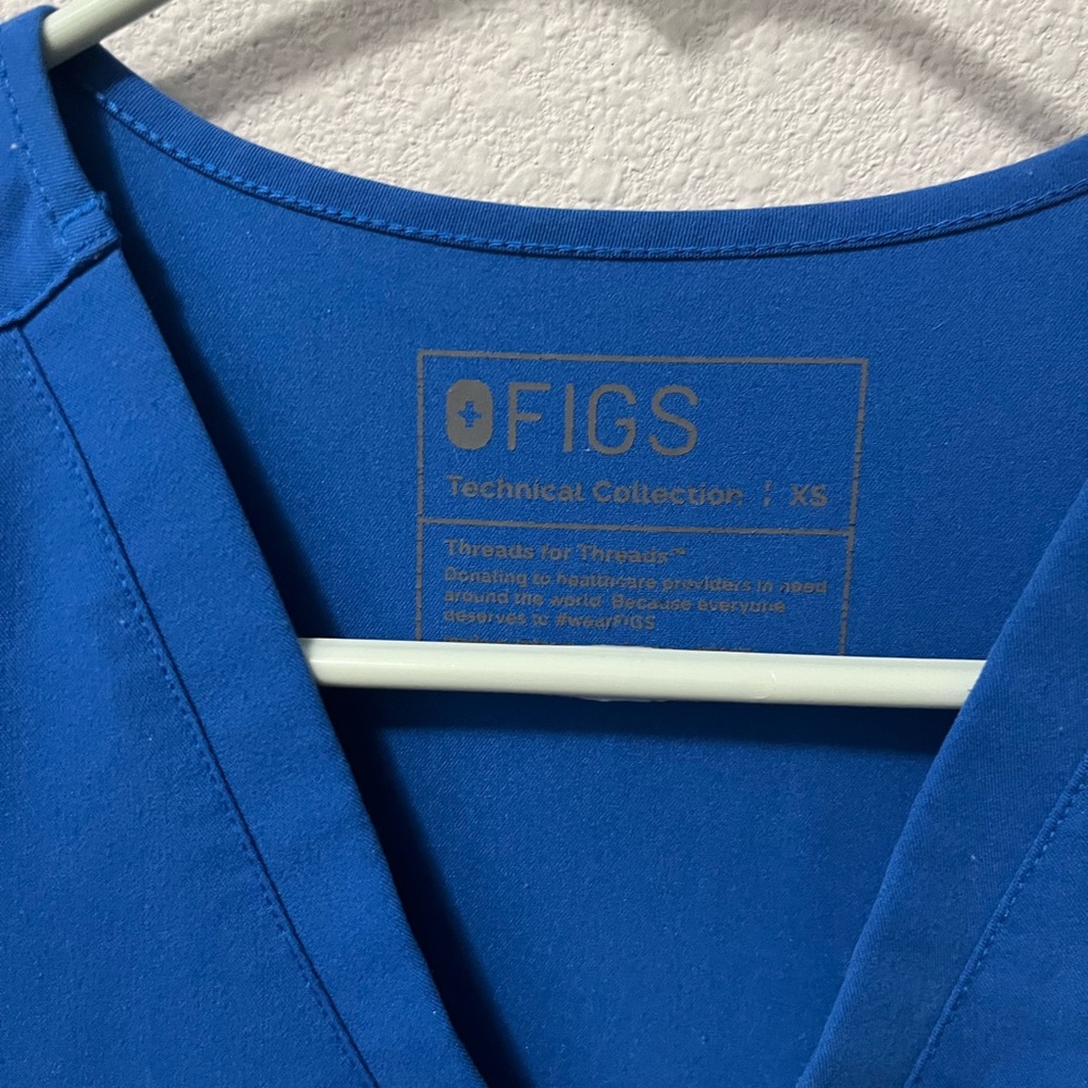 Figs Scrub Top Royal Blue XS